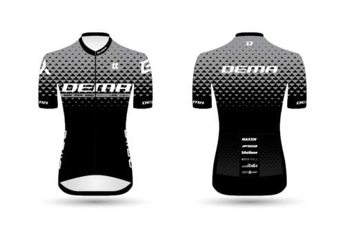 Cyklistický dres pánsky  DEMA black/gray M