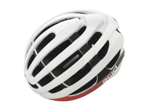 Cyklistická prilba ACID, S/M (54-58cm), white-black-red, shine