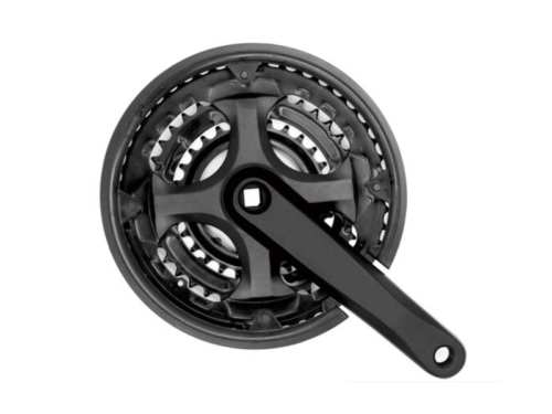 Kľuky Cross WheelTop oceľové (poplastované) čierne 48/38/28, 170mm