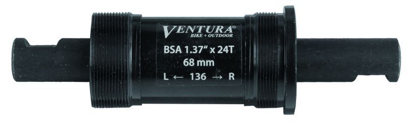 Zapuzdrený stred Ventura klinkový 136 mm čierny, oceľ. misky