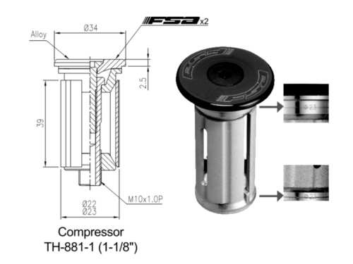 FSA Compressor Pro 1-1/8"