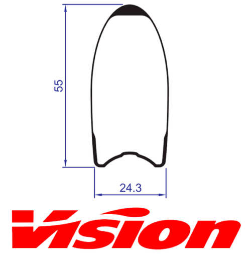 Ráfik VISION Metron 55SL Tubular zadný, 21 dier